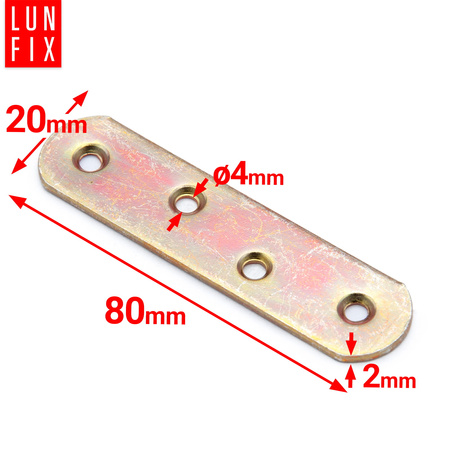 Möbel Flachverbinder 80x20x2mm