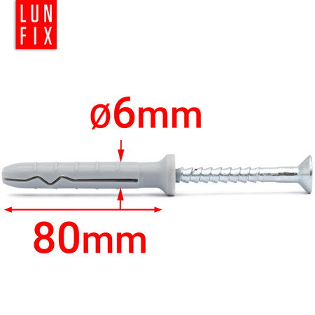 Schlagdübel 6x80 mm 100 Stük