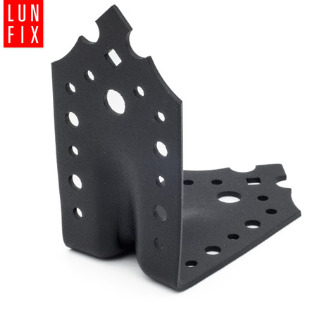 Dekorativer Winkel schwarz 115x115x65x2,5 mm