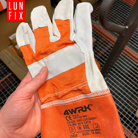 Verstärkte Arbeitshandschuhe aus Leder Größe 10 XL 12stk.