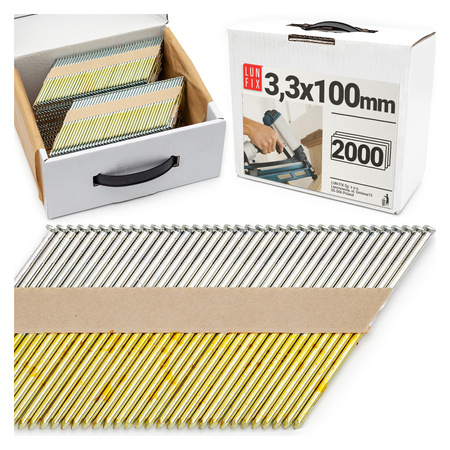 34° Grad Nagel Glatt 3,3 x 100 mm Packung 2000 Stück