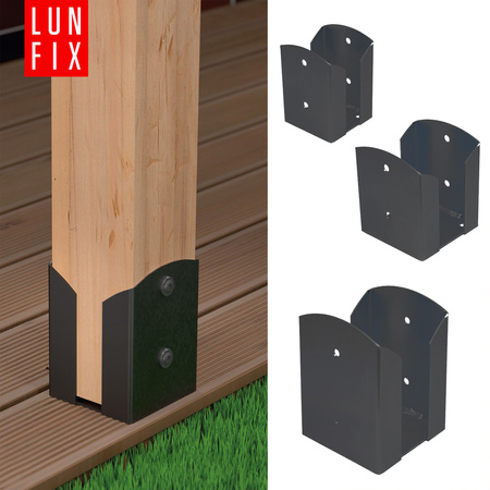 Pfostenträger Shwarz 101x150x2,5 mm