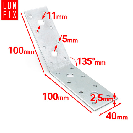 Winkelverbinder 135° 100x100x35