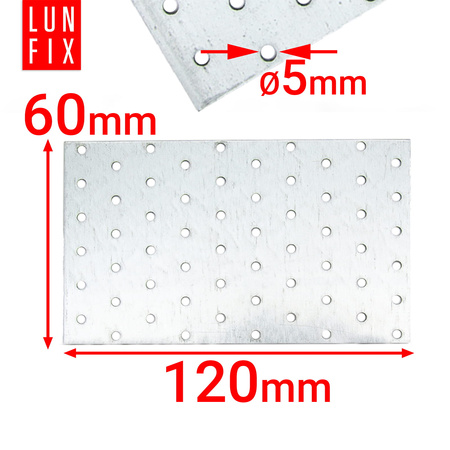 Flachverbinder 120x60x2mm Lochplatte 10 Stk