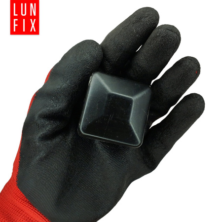 Pfostenkappen Schwarz 40x40 mm Eckig 10 stuck