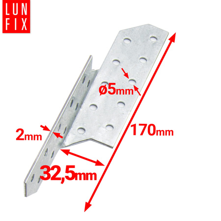 Sparrenpfettenanker 32x170mm Links 10er Set