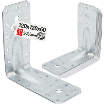 Schwerlast Winkelverbinder 120x120x60x2,5 mm 10 Stück