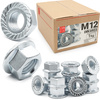 Sperrzahnmutter M12 - 1Kg (ca.50 Stk.) verzinkter Stahl Flanschmutter DIN 6923