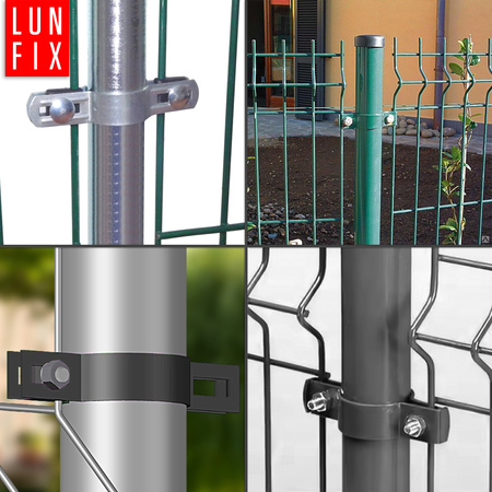 Mittelschelle Rund für 42 mm Pfosten Graphit