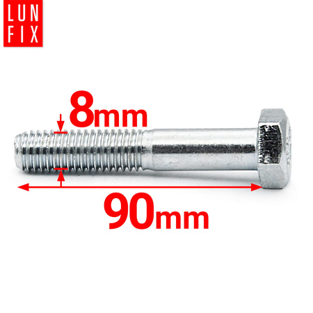 Sechskantschrauben M8x90 DIN 931 1 kg Teilgewinde Klasse 8.8