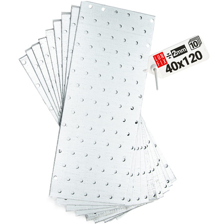 Flachverbinder 120x40x2mm Lochplatte 10 Stk