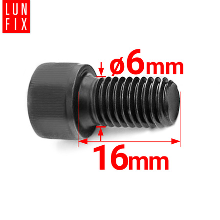 Zylinderkopfschrauben mit Innensechskant M6 16mm Shwarz Verzinkt DIN 912 Festigkeitsklasse 8.8 10 stk.