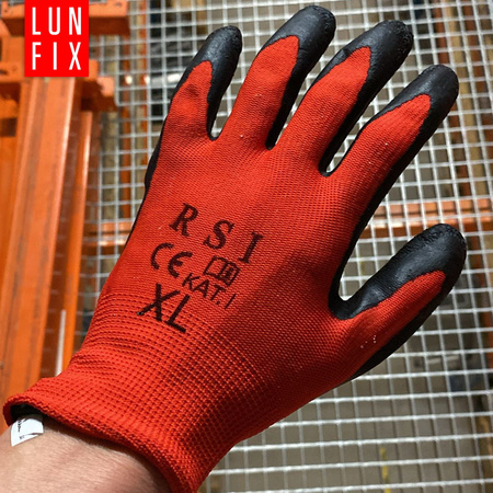 Arbeitshandschuhe mit Latexbeschichtung, rote Größe XL 12 Stück