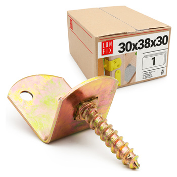 Flechtzaunhalter aus Stahl verzinkt 30x38x30 mm