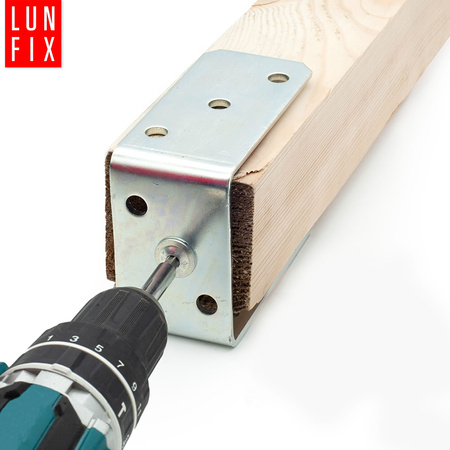 U-Pfostenträger Aufschraubbar 90x120x60x4 mm