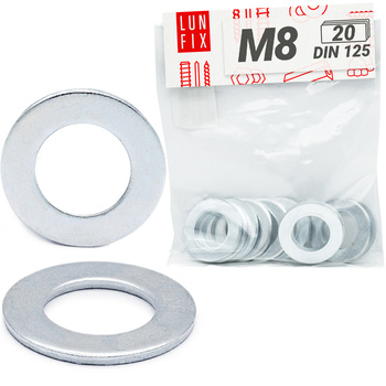 Unterlegscheiben M8 DIN 125 20 Stück