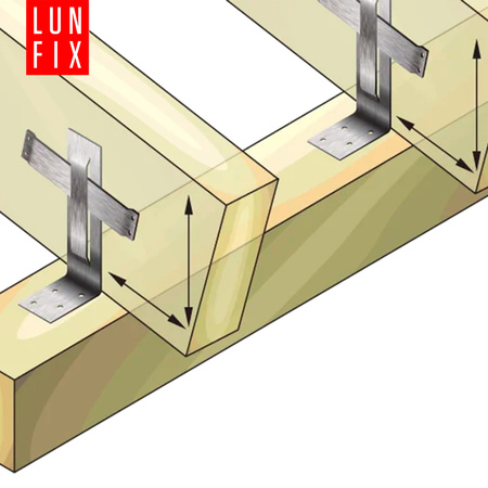 Winkelhalterung eines Blockhauses 290x170 1stk.