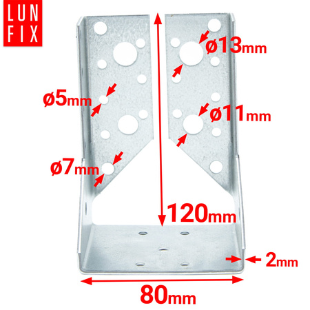 Balkenschuh Typ B 80x120 mm