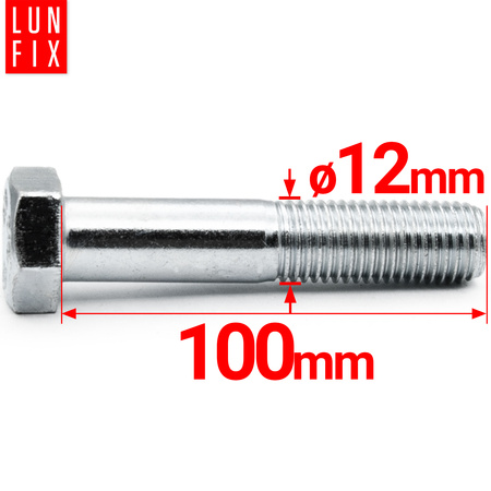 Sechskantschrauben M12x100 DIN 931 1 kg (ca.10 Stk.) Teilgewinde Klasse 8.8