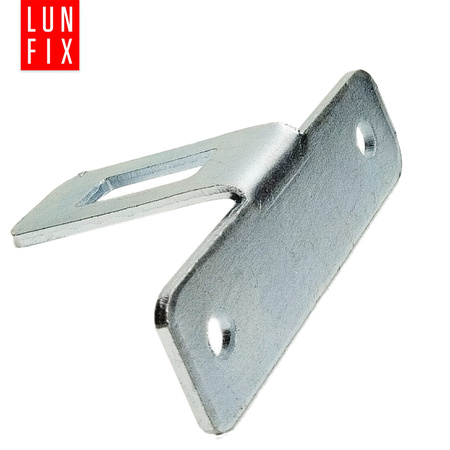 Zaunhalter Wandanschluss 75x45 mm Verzinkt Silber