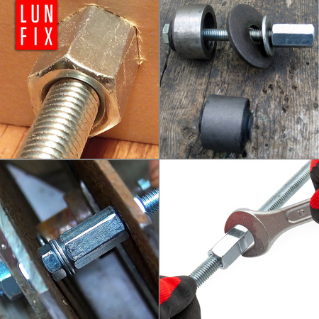 5x Gewindemuffe M14 x 42mm DIN 6334 Sechskant Langmutter 5 Stück