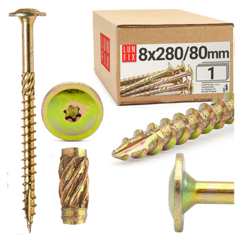 Tellerkopfschrauben 8x280 mm 1 Stück TX40