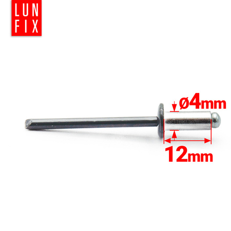 Aluminium Blindnieten DIN7337 4x12 mm 100 Stück RAL 7016 Anthrazitgrau