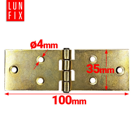 Scharnier Klappbar verzinkt 100x35x1,5mm 2stk