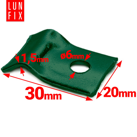 Spanndrahthalter inkl. Selbstschneidender Schrauben Grün 10er Set