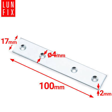 Möbel Flachverbinder 100x17x2mm 10er Set