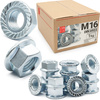 Sperrzahnmutter M16 - 1Kg (ca.21 Stk.) verzinkter Stahl Flanschmutter DIN 6923