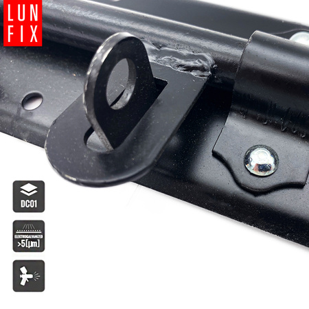 Bolzenriegel Torriegel Riegel 280x80 Schwarz Rechts