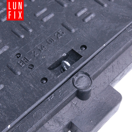 Kanaldeckel Schachtabdeckung mit Flanschrahmen 60x60cm Schwarz