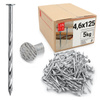 Drallnägel 4,6x125 5kg verzinkter Holzschraubennägel Drahtstifte Twistnägel 5"x3/16" Zoll