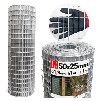 Geschweißter Verzinkt Maschendraht H1m L1m Maschenweite 50x25mm Ø1,9mm