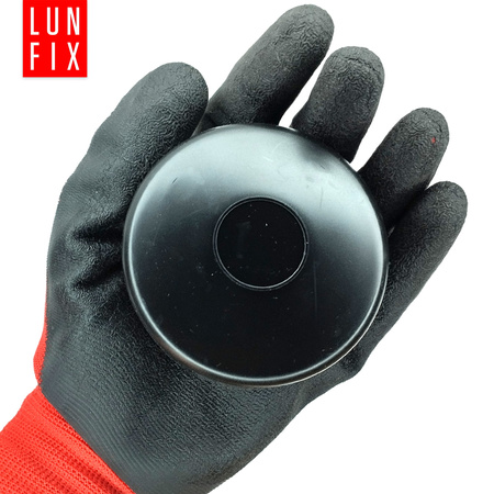 Pfostenkappen Schwarz 76 mm Rund 1 Stück