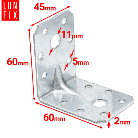 Schwerlast Winkelverbinder 60x60x45