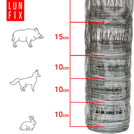 Siatka leśna budowlana 120cm fi 2-1,6mm ocynkowana 50mb + 100 sztuk skobli gratis!