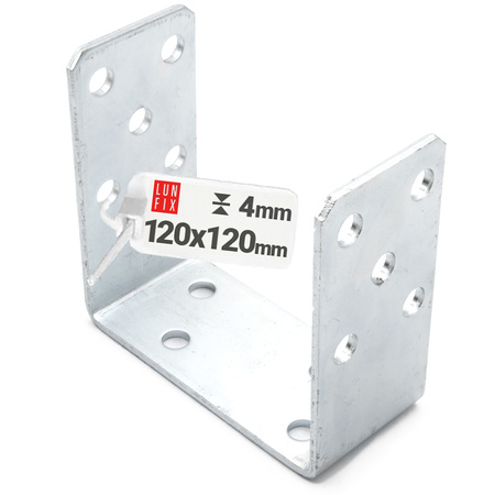 U-Pfostenträger Aufschraubbar 120x120x60x4 mm