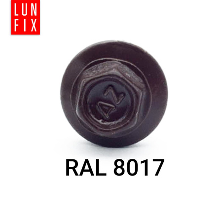 Trapezblechschrauben 4,8 x 35 mm 250 StückSchokoladenbraun RAL 8017