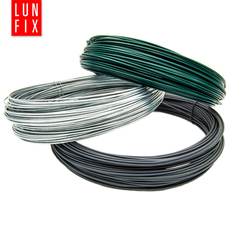 Spanndraht Gartendraht Anthrazit Verzinkt und PVC 50m Ø3,6mm