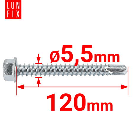 Bohrschrauben 5,5x120 250stk.