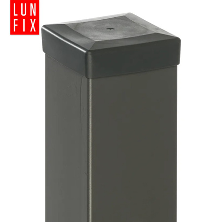 Pfostenkappen Schwarz 60x60 mm Eckig 1 stuck