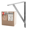 Schwerlast Konsole Wand Regal Winkel 80 kg Last 50x33cm Silber