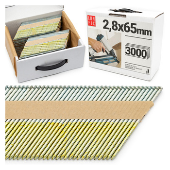 34° Grad Ringschaftnägel 2,8 x 65 mm Packung 3000