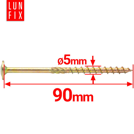 Tellerkopfschrauben 5x90 mm 150 Stück TX25