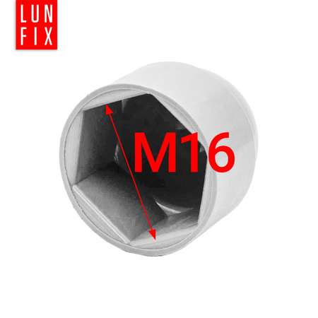 Schraubenkappe Weiß M16 10 Stuck