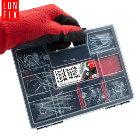 290 stück Sortiment Satz Selbstschneidende Schrauben inkl. bit PH2