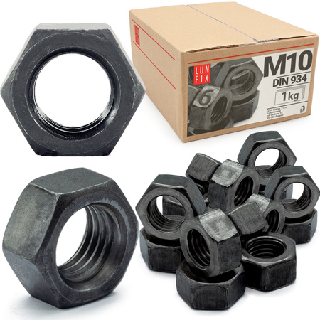 Sechskantmutter M10 - 1 Kg (ca.100 Stk.) Festigkeit 6 Regelgewinde DIN 934