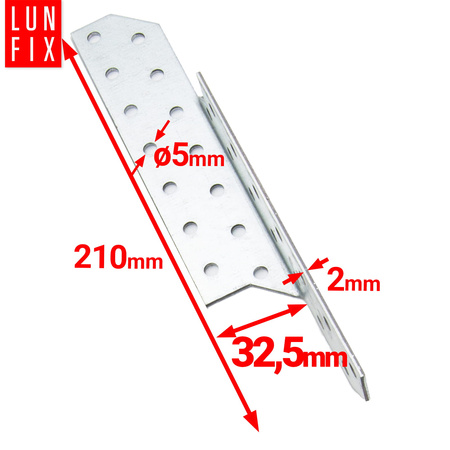 Sparrenpfettenanker 32x210mm Rechts 10er Set